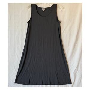 Women's J. Jill Sleevless A-line tank swing dress dark gray relaxed Small